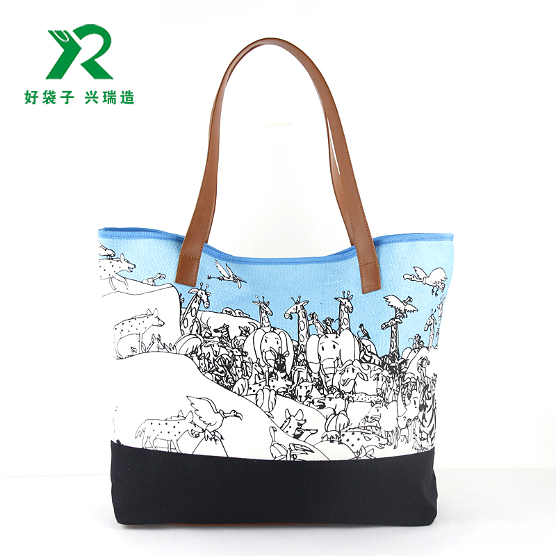 加厚时尚拼接帆布袋 加厚时尚拼接帆布袋