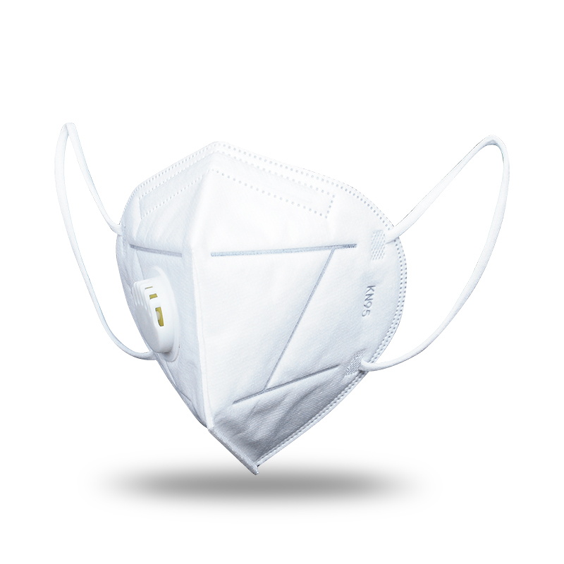 Folding type of protective mask (5 layers) with breathing valve Folding type of protective mask (5 layers) with breathing valve