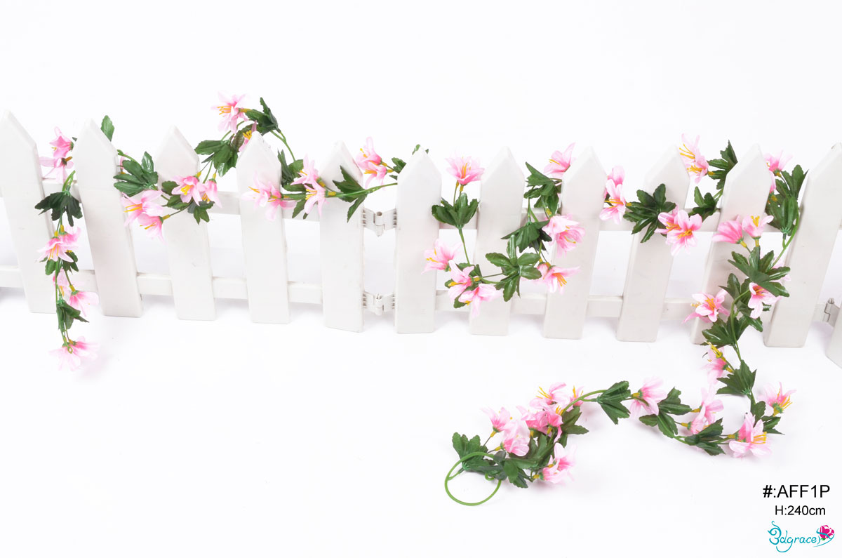 AFF1P Pink Artificial Flower Vine AFF1P Pink Artificial Flower Vine