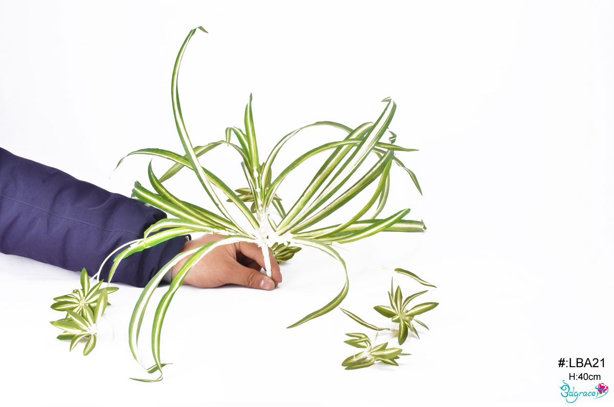 LBA21 Green Artificial Orchid Leaves Branch Arrangement LBA21 Green Artificial Orchid Leaves Branch Arrangement