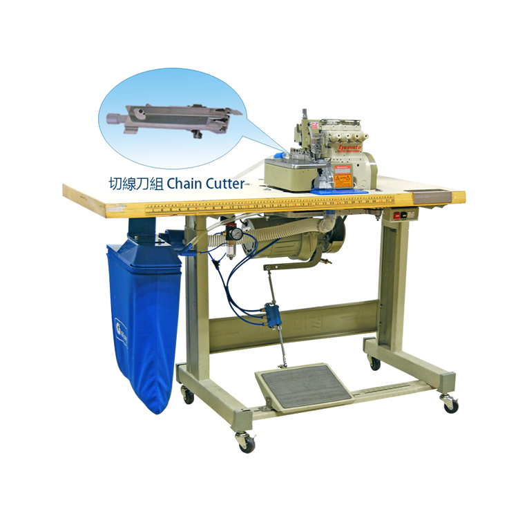 3 Ways Pneumatic Suction Chain Cutter Device With over-lock Machine (with YAMATO) 3 Ways Pneumatic Suction Chain Cutter Device With over-lock Machine (with YAMATO)