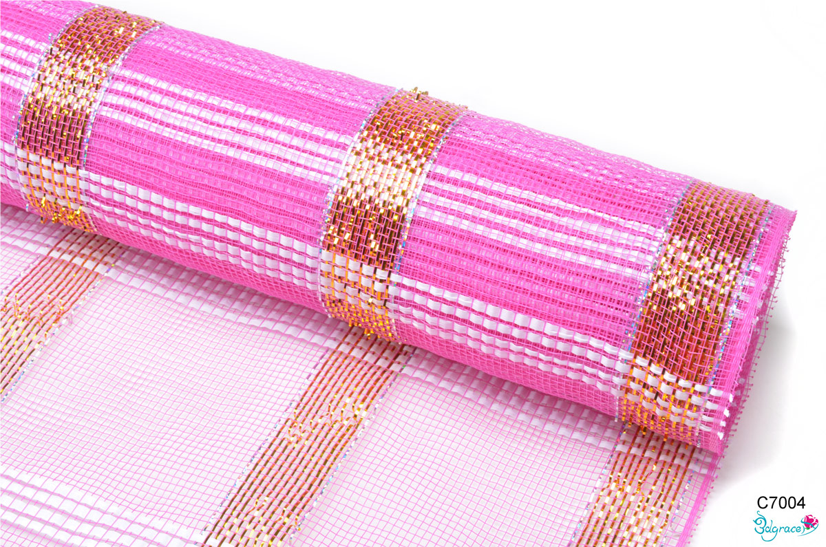 C70 Check Metallic Mesh C7004 Metallic In Dk.Pink PP C70 Check Metallic Mesh C7004 Metallic In Dk.Pink PP