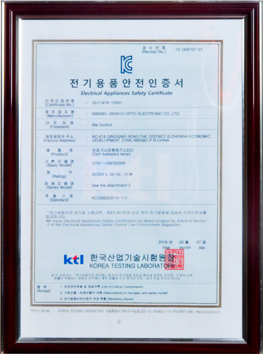 Electrical Appliances Safety Certificate Electrical Appliances Safety Certificate