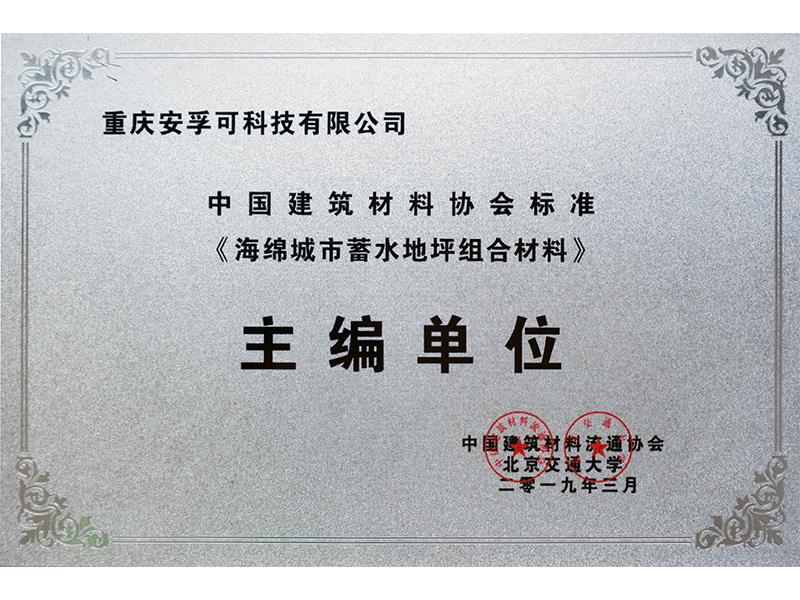 海绵城市蓄水地坪主编单位 海绵城市蓄水地坪主编单位