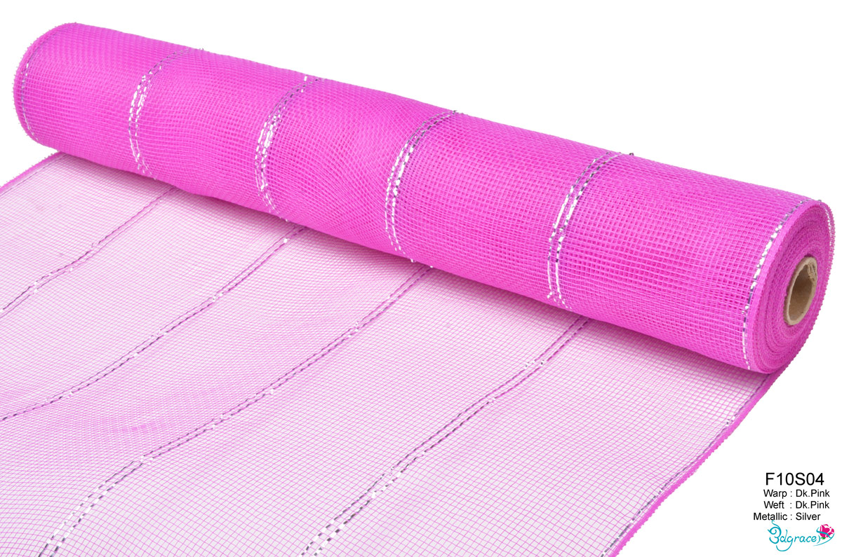 F10 Group Metallic Mesh F10S04 Silver Metallic In Dk.Pink PP F10 Group Metallic Mesh F10S04 Silver Metallic In Dk.Pink PP