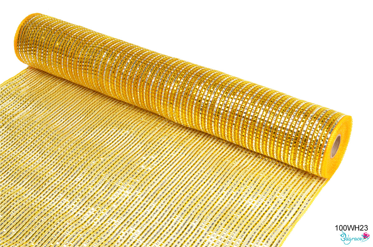 100WH Group Metallic Mesh 100WH23 Wide Gold And Silver Metallic In Dk.Gold PP 100WH Group Metallic Mesh 100WH23 Wide Gold And Silver Metallic In Dk.Gold PP